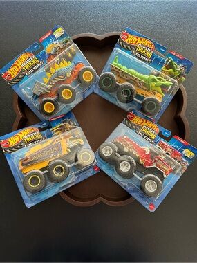 Hot Wheels Monster Trucks Big Rigs Bundle ~ Set of 4